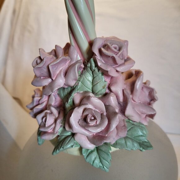 Capodimonte Rose Lamp Italian Electric Plug In Vintage Very Good Condition super - Picture 7 of 11